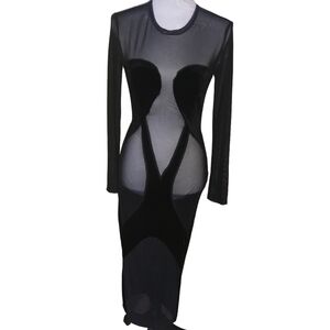 Velvet Burnout Bodycon Dress